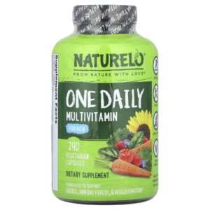 NATURELO Um Multivitamínico Diário para Homens 240 Cápsulas Vegetarianas