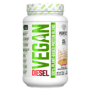 PERFECT Sports Diesel Vegano Mistura de Proteínas 100% Vegetais Sorvete de Baunilha 700 g (15 lb)