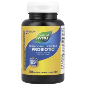 Natures Way Probiótico Bifidus Primadophilus® 5 Bilhões de UFCs 180 Cápsulas