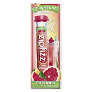 Zipfizz Mix Energético para Esportes Saudáveis com Vitamina B12 Toranja Rosa 20 Tubos 11 g (039 oz) Cada