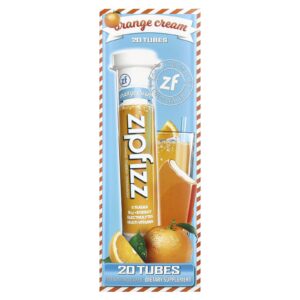 Zipfizz Mix Energético para Esportes Saudáveis com Vitamina B12 Creme de Laranja 20 Tubos 11 g (039 oz) Cada