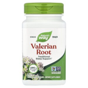 Natures Way Raiz de Valeriana 100 Cápsulas Veganas (530 mg por Cápsula)