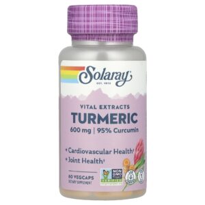 Solaray Extratos Vitais Cúrcuma 600 mg 60 VegCaps