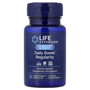 Life Extension Probiótico Florassist® Regularidade Diária do Intestino 30 Cápsulas Vegetarianas (575 mg por cápsula)