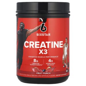 SIXSTAR Creatine X3™ Sabor Ponche de Frutas 993 g (219 lb)