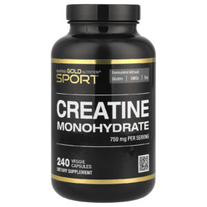 California Gold Nutrition Sport Creatina Mono-Hidratada 750 mg 240 Cápsulas Vegetais