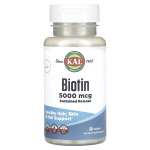 KAL Biotina Liberação Sustentada 5.000 mcg 60 Comprimidos