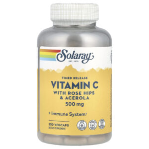 Solaray Vitamina C de Liberação Programada com Rosa-mosqueta e Acerola 500 mg 250 VegCaps