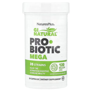 NaturesPlus GI Natural® Probiotic Mega 120 Bilhões de UFCs 30 Cápsulas