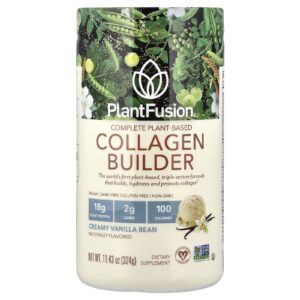 PlantFusion Construtor Completo de Colágeno à Base de Plantas Fava de Baunilha Cremosa 324 g (1143 oz)