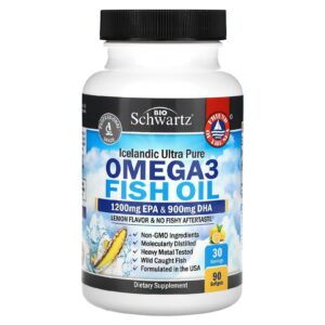 BioSchwartz Óleo de Peixe Ômega-3 Sabor de Limão 1.200 mg EPA e 900 mg DHA 90 Cápsulas Softgel