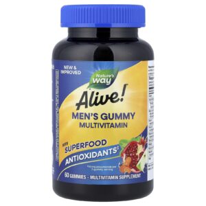 Natures Way Multivitamínico em Gomas para Homens Alive!® Frutas 60 Gomas