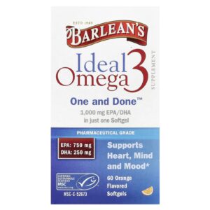 Barleans Ômega 3 Ideal Laranja 60 Cápsulas Softgel