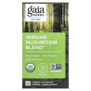Gaia Herbs Mistura de Cogumelos para o Sistema Imunológico 40 Cápsulas Veganas