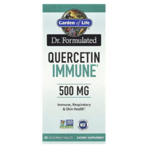Garden of Life Do Dr. Formulado Quercetina para Imunidade 500 mg 30 Comprimidos Vegetarianos