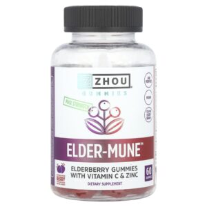 Zhou Nutrition Elder-Mune™ Força Máxima Frutos Silvestres Mistos Naturais 60 Gomas