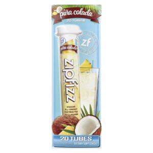 Zipfizz Mistura para Bebida Energética Pina Colada 20 Tubos 11 g (039 oz) Cada