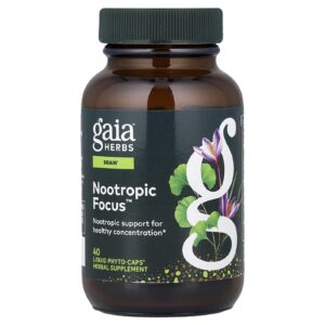 Gaia Herbs Nootropic Focus™ 40 Phyto-Caps® Líquidas