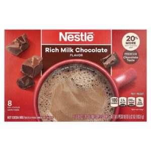 Nestle Hot Cocoa Mix Chocolate ao Leite Nutritivo 8 Envelopes 242 g (085 oz) Cada