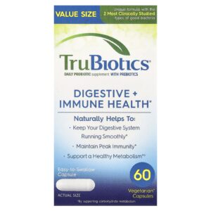 TruBiotics Saúde Digestiva + Imunológica 60 Cápsulas Vegetarianas