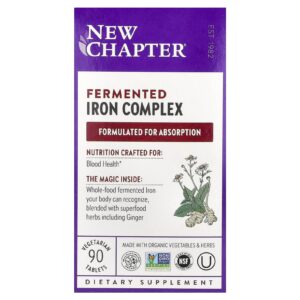 New Chapter Complexo de Ferro Fermentado 90 Comprimidos Vegetarianos