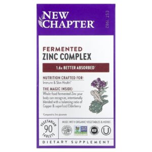 New Chapter Complexo de Zinco Fermentado 90 Comprimidos Vegetarianos