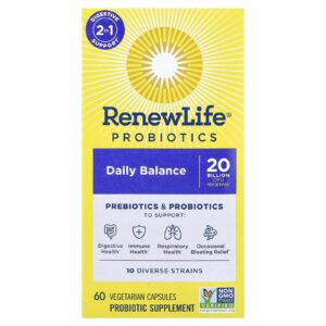 Renew Life Probióticos Equilíbrio Diário 60 Cápsulas Vegetarianas