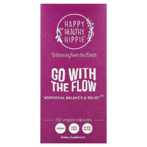 Happy Healthy Hippie Go With The Flow Equilíbrio Hormonal e Alívio 60 Cápsulas Vegetais