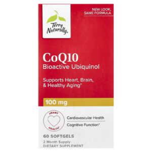 Terry Naturally CoQ10 Ubiquinol Bioativo 60 Cápsulas Softgel