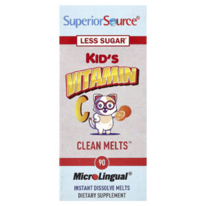 Superior Source Vitamina C Clean Melts™ para Crianças Laranja 90 Comprimidos de Dissolução Instantânea MicroLingual®