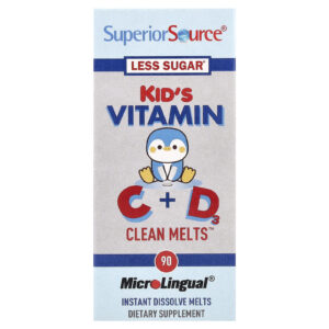 Superior Source Vitamina C + D3 Clean Melts™ para Crianças 90 Dissoluções Instantâneas