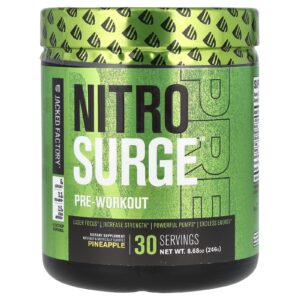 Jacked Factory Nitro Surge Pré-treino Abacaxi 246 g (868 oz)