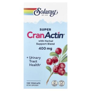 Solaray Super CranActin® com Mistura de Reforço de Ervas 400 mg 120 Cápsulas VegCaps