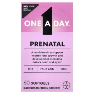 One-A-Day Pré-natal 1 com Ácido Fólico DHA e Ferro 60 Cápsulas Softgel