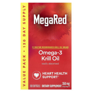 Schiff MegaRed® Óleo de Krill Ômega-3 Baunilha 350 mg 130 Cápsulas Softgel