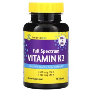 InnovixLabs Vitamina K2 de Amplo Espectro 90 Cápsulas Softgel