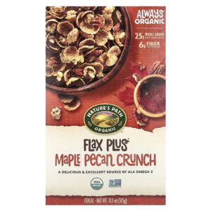 Natures Path Cereal Orgânico Flax Plus® Pecã Crocante com Xarope de Bordo 325 g (115 oz)