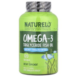 NATURELO Óleo de Triglicerídeos Ômega-3 1.100 mg 120 Cápsulas Softgel