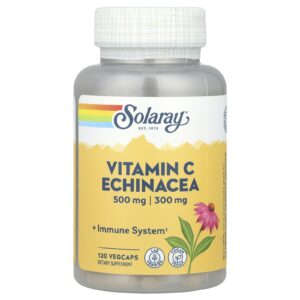 Solaray Vitamina C e Echinacea 120 VegCaps