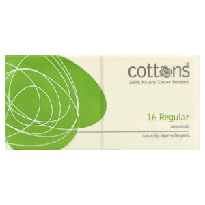 Cottons Tampões de Algodão 100% Natural Comum Sem Perfume 16 Absorventes Internos