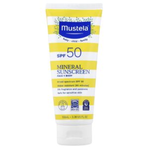 Mustela Protetor Solar Mineral Rosto + Corpo FPS 50 100 ml (338 fl oz)
