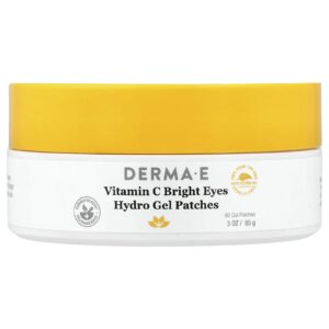 DERMA E Adesivos de Hidrogel Bright Eyes com Vitamina C Para Todos os Tipos de Pele 60 Adesivos de Gel