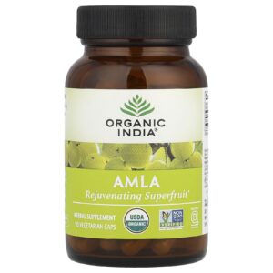 Organic India Amla 90 Cápsulas Vegetarianas (500 mg por Cápsula)