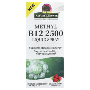 Natures Answer Spray Líquido Methyl B12 2500 Framboesa 30 ml (1 fl oz)