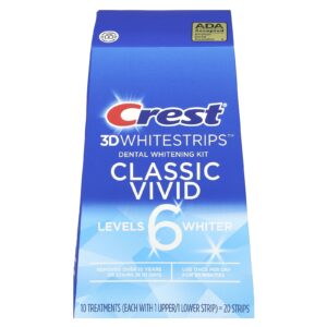 Crest 3D Whitestrips™ Kit para Clareamento Dental Classic Vivid 20 Faixas