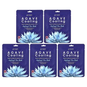Petitfee Máscara Facial de Beleza de Hidrogel para Resfriamento de Agave 5 Folhas 32 g (112 oz) Cada