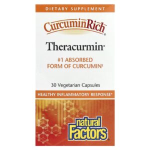 Natural Factors CurcuminRich Theracurmin 30 mg 30 Cápsulas Vegetarianas