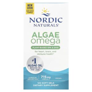 Nordic Naturals Ômega de Algas 120 Cápsulas Softgel (3575 mg por Cápsula Softgel)