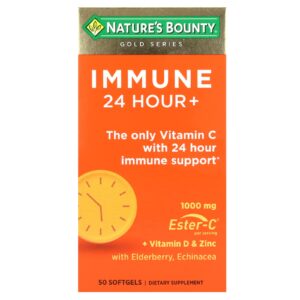 Natures Bounty Immune 24 Horas+ 1.000 mg 50 Cápsulas Softgel (500 mg por Cápsula Softgel)