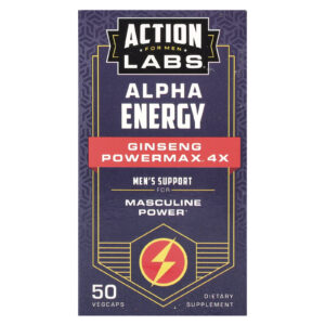 Action Labs Para Homens Alpha Energy Ginseng Powermax™ 4x 50 VegCaps
